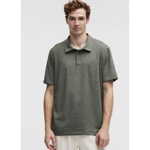 Lululemon‎ Men's Green Evolution Polo Stretch Performance Casual Jersey Size XL